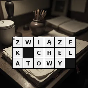 Rozwiązanie krzyżówki: związek kompleksowy w którym organiczny ligand łączy się z jonem centralnym za pomocą więcej niż jednego wiązania koordynacyjnego - związek chelatowy | hasła, synonimy i podpowiedzi Hasło krzyżówkowe związek kompleksowy w którym organiczny ligand łączy się z jonem centralnym za pomocą więcej niż jednego wiązania koordynacyjnego - związek chelatowy – rozwiązanie, synonimy, podpowiedzi i definicje krzyżówkowe